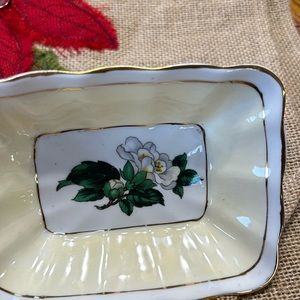Royal Albert Bone China trinket dish. Made in England. Orange blossom pattern.